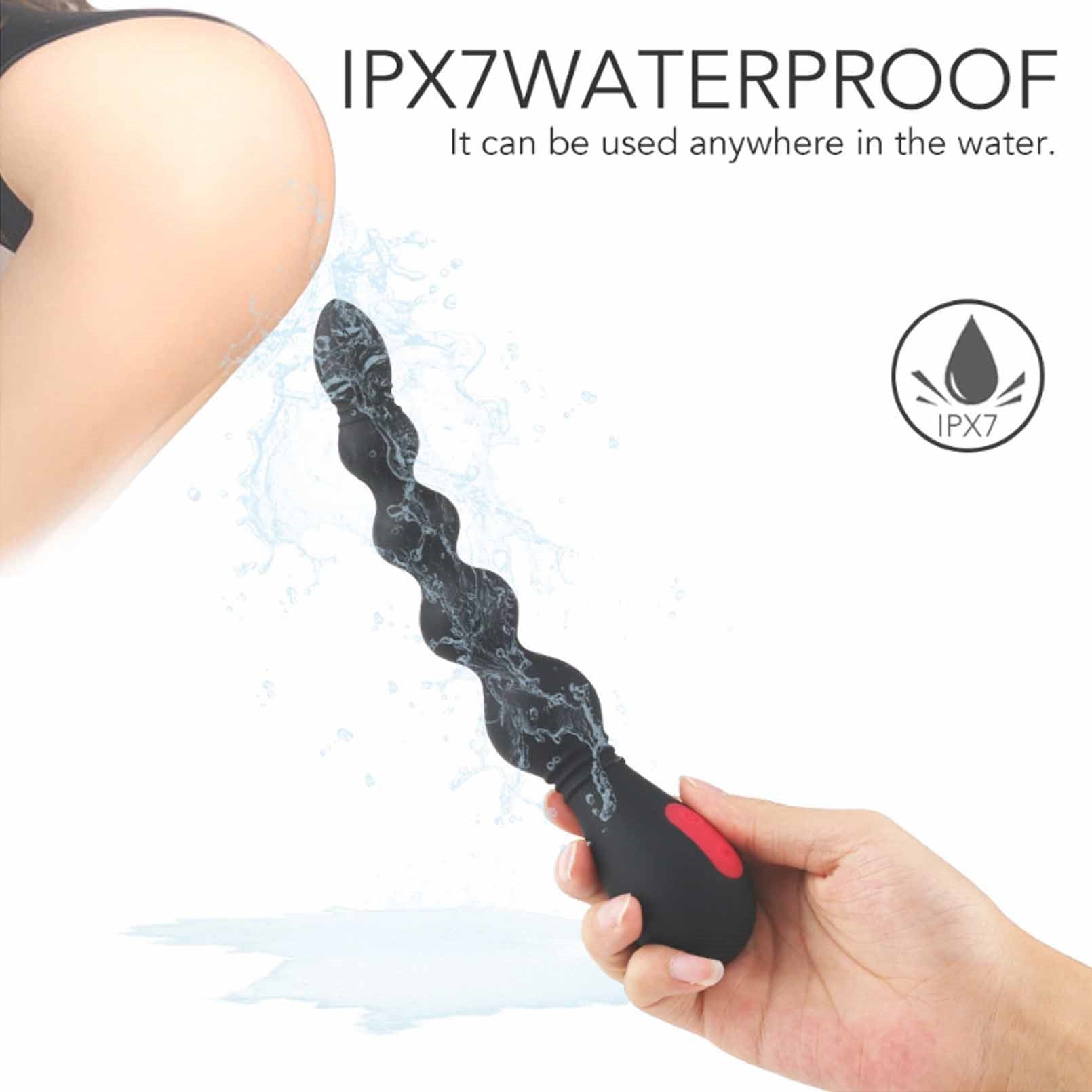 Vibrating Butt Plug with Remote Control, Silicone 