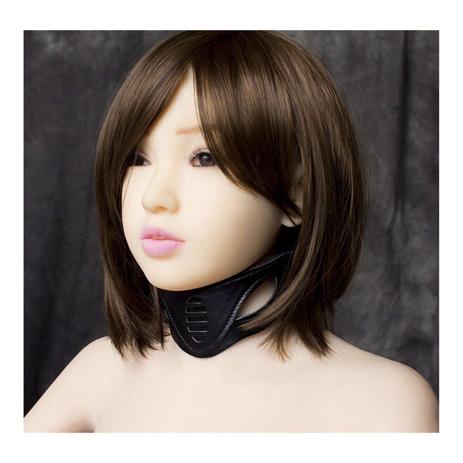 PU Leather Choker Collar Necklace Adjustable Size 