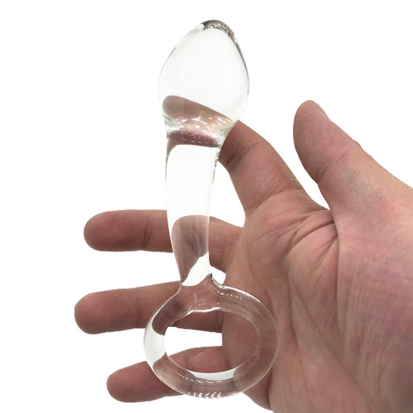 Transparent Crystal Glass Anal Plug Back Court Alt
