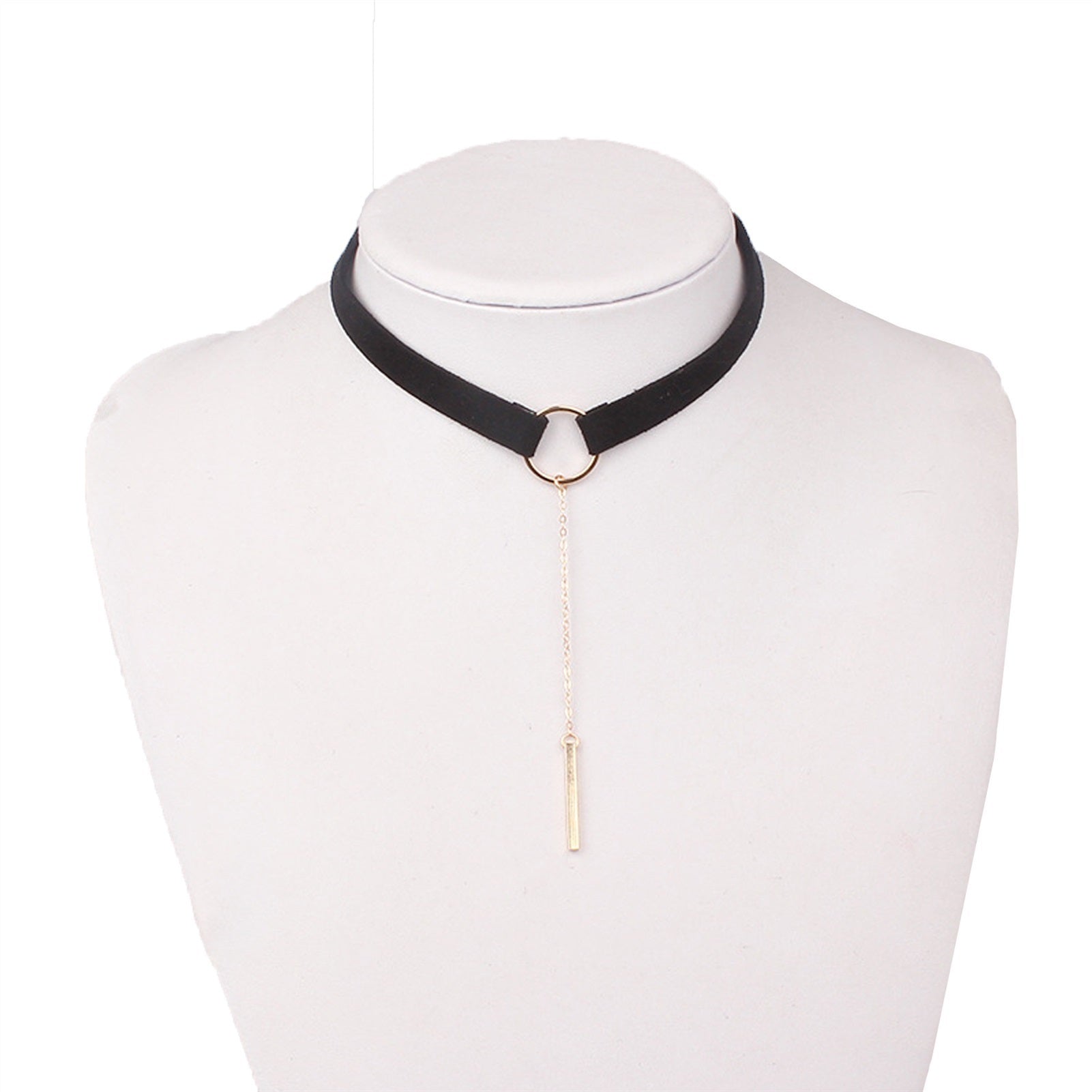 Fashion Velvet Collar Necklace With Chain Adjustab