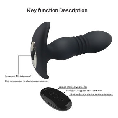 Anal Vibrator with 12 Vibrating Modes & Thrusting 