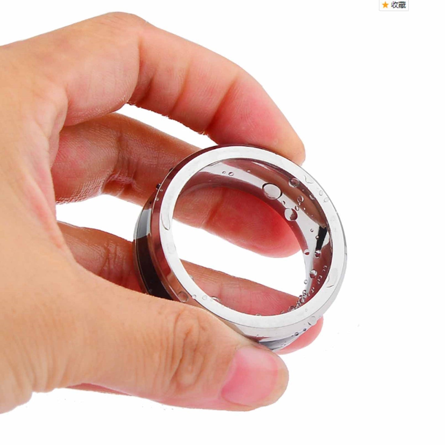 Stainless Steel Fluorescent Male Cock Ring Penis L