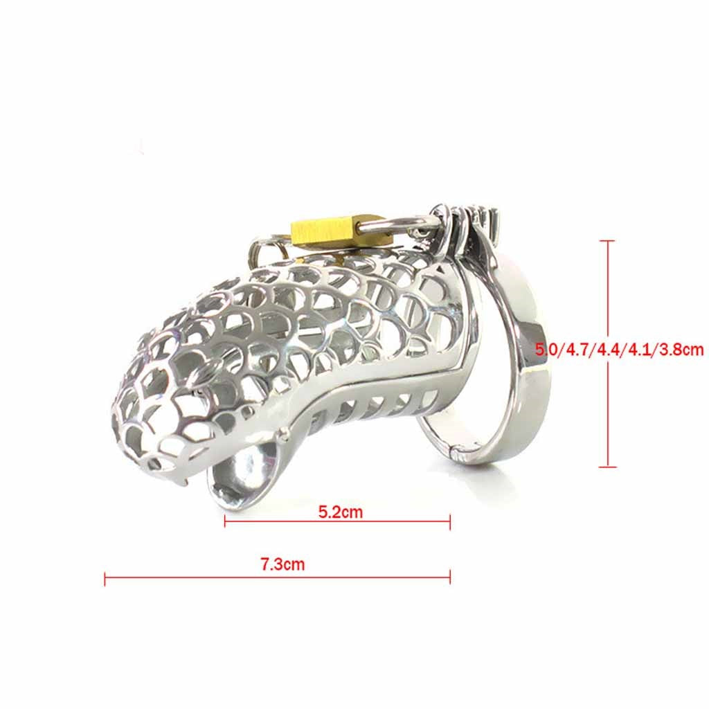 Male Stainless Steel Cage Breathable Virginity Loc