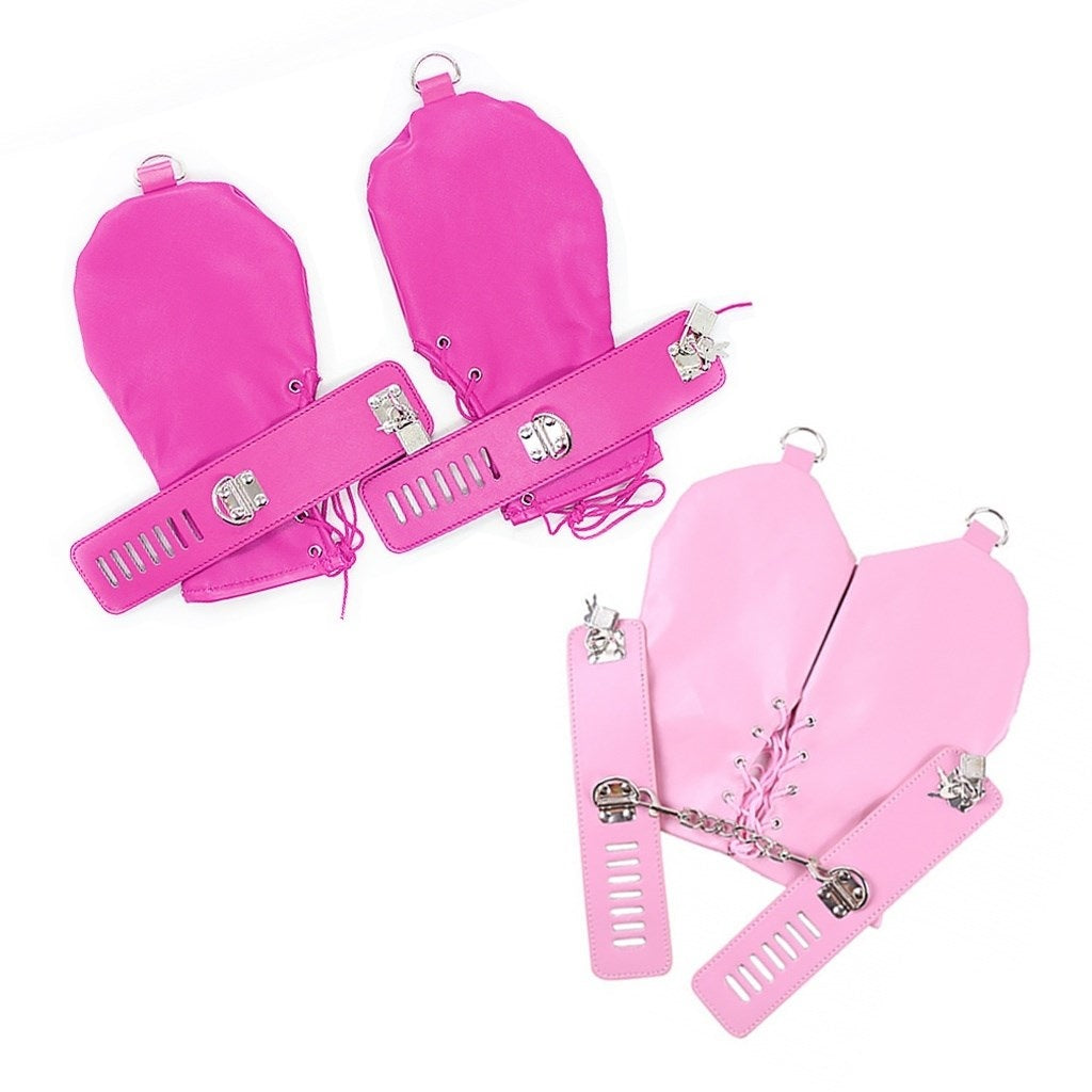 PU Leather Adjustment Handcuffs Multifunction Dog 