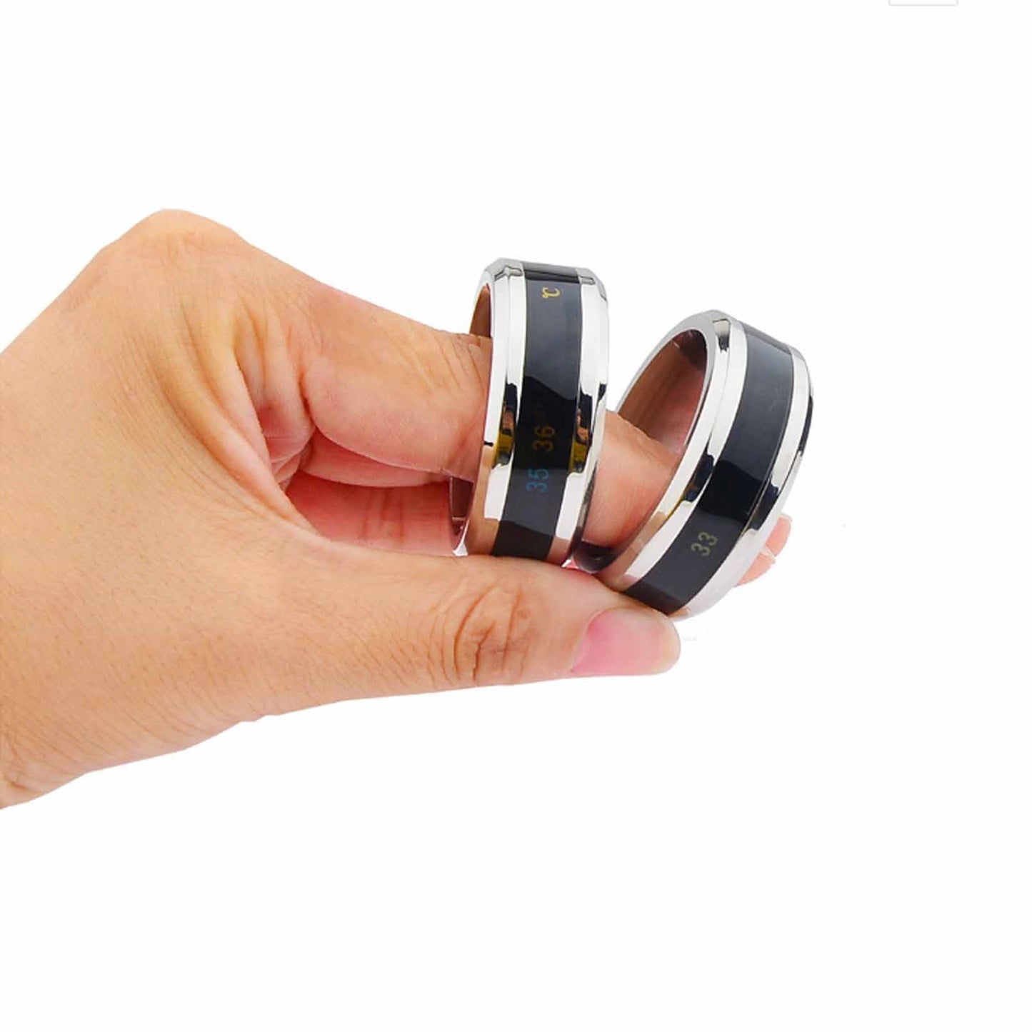 Stainless Steel Fluorescent Male Cock Ring Penis L