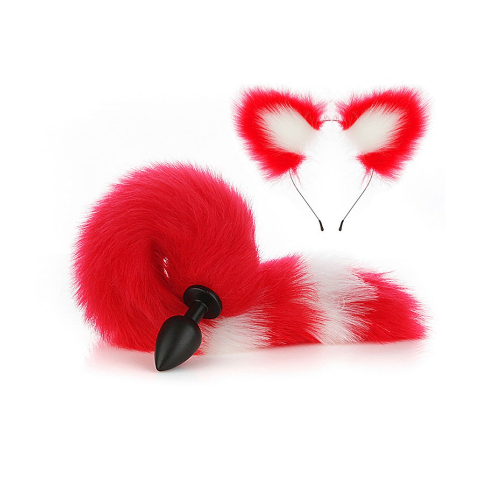 Faux Fox Tail Anal Plug Ear Hairpin Set Cosplay Ad