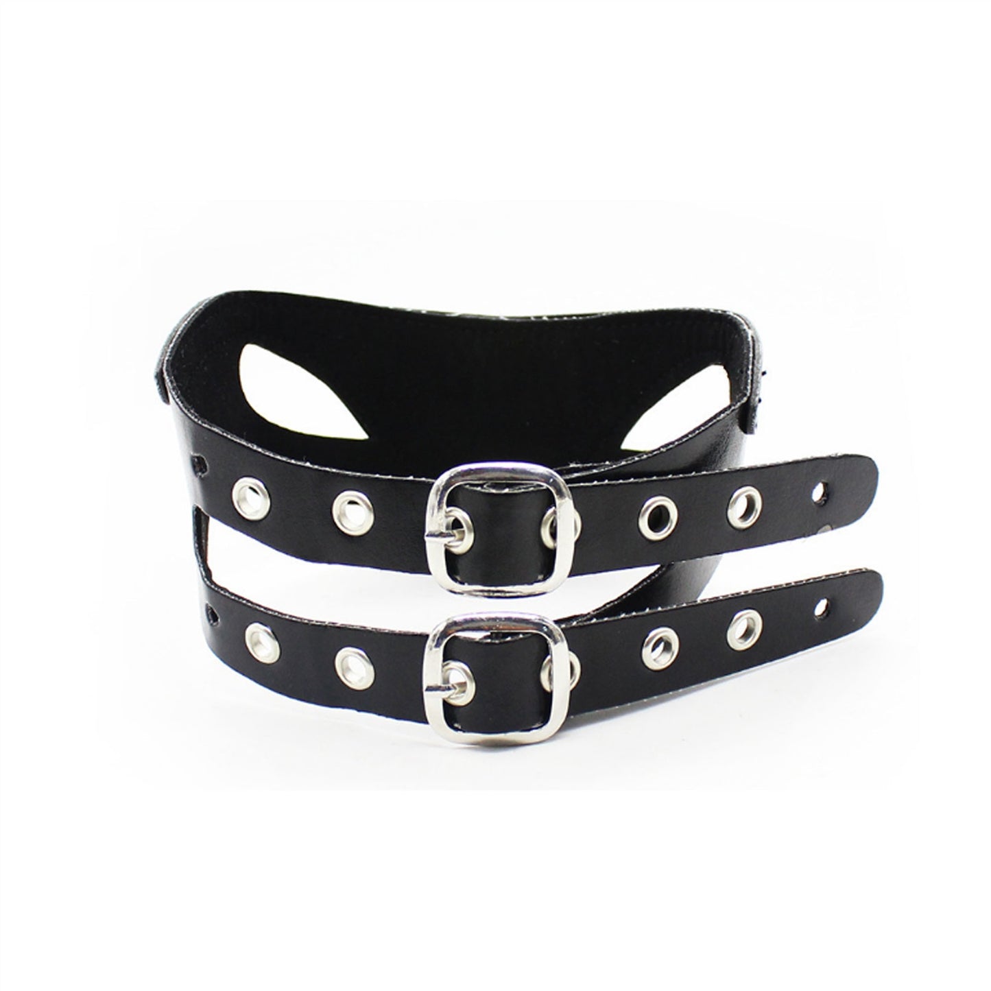 PU Leather Choker Collar Necklace Adjustable Size 
