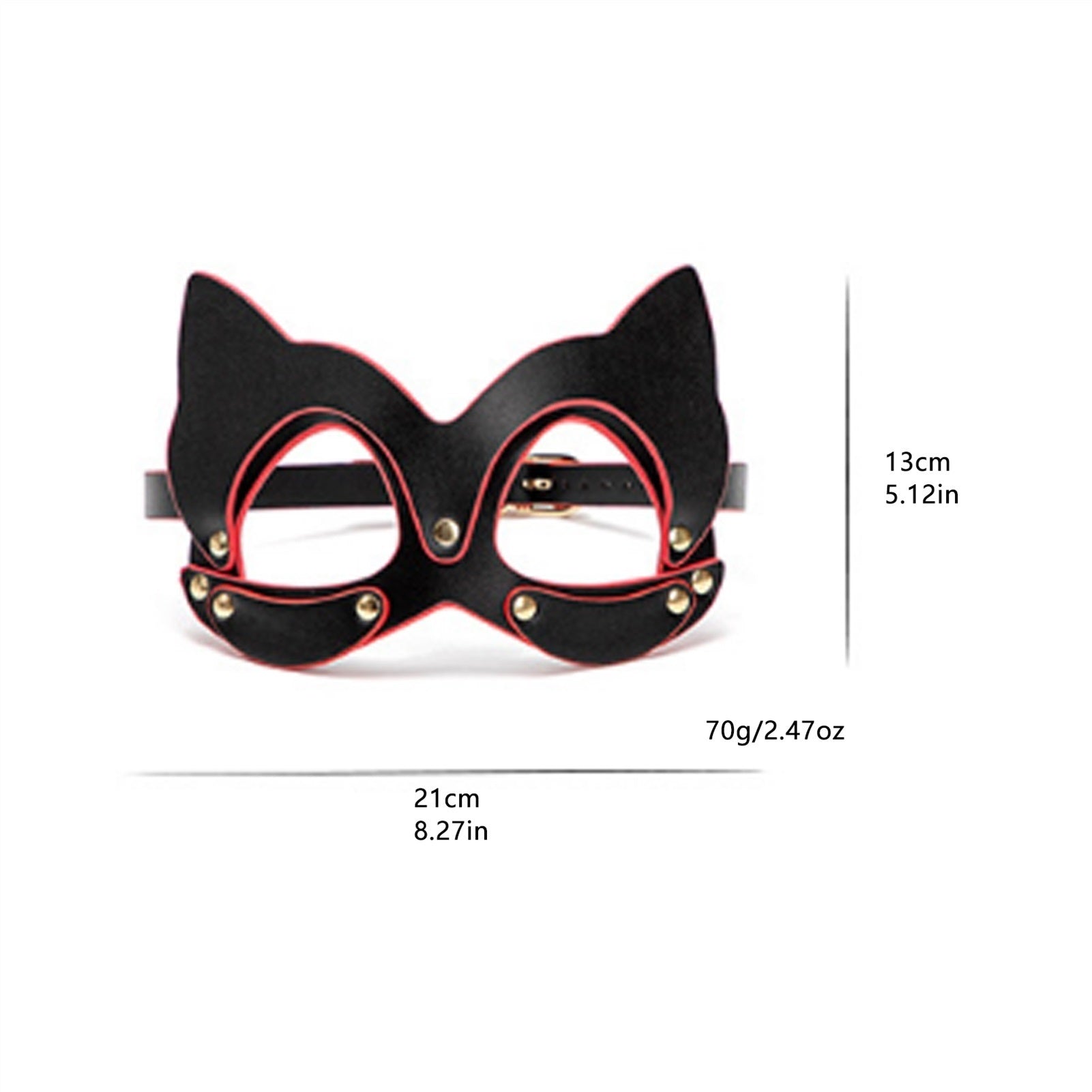 Adult Products PU leather Cat Face Head Mask Open 