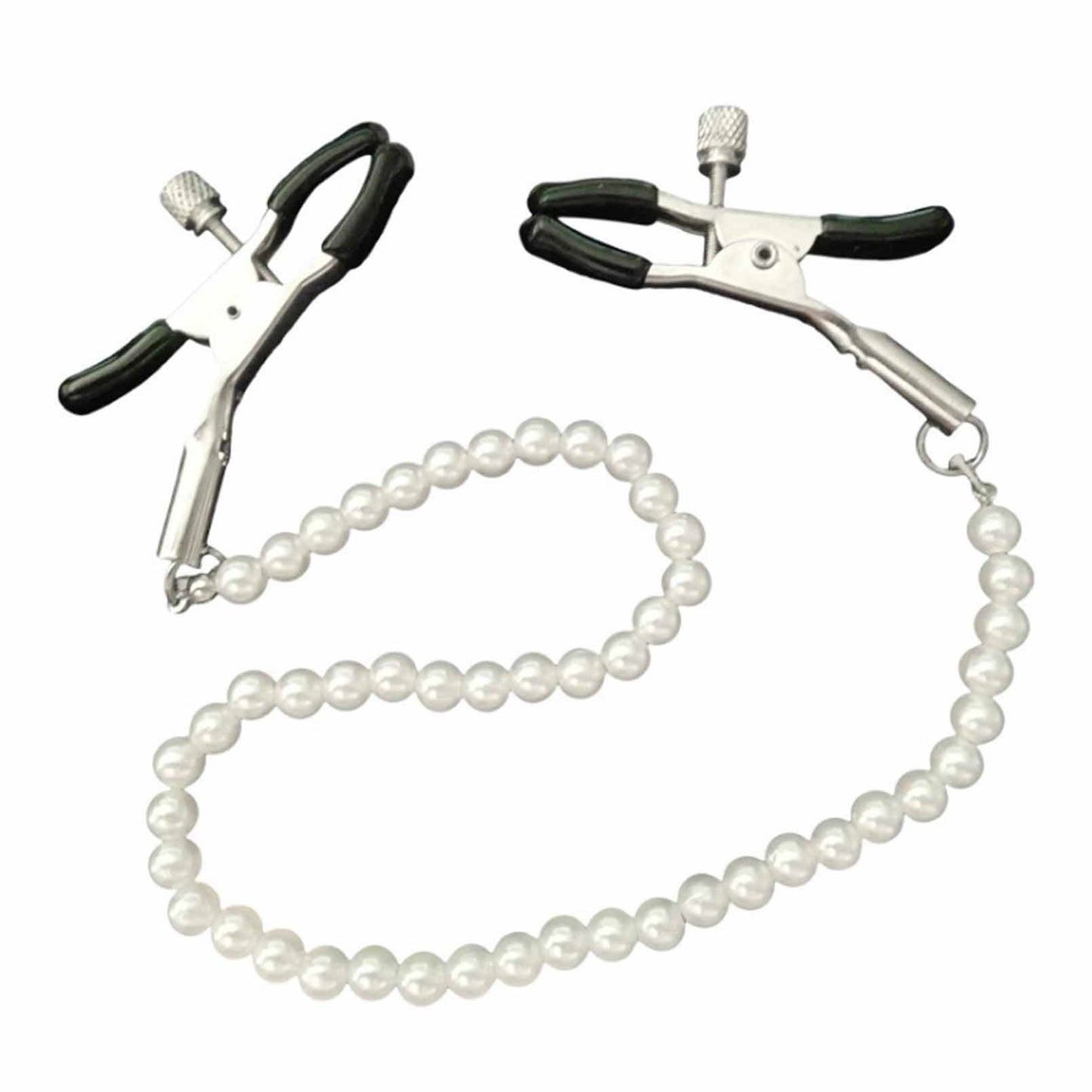1 Pair Nipple Clamp Rings Flower Non Pierced pearl