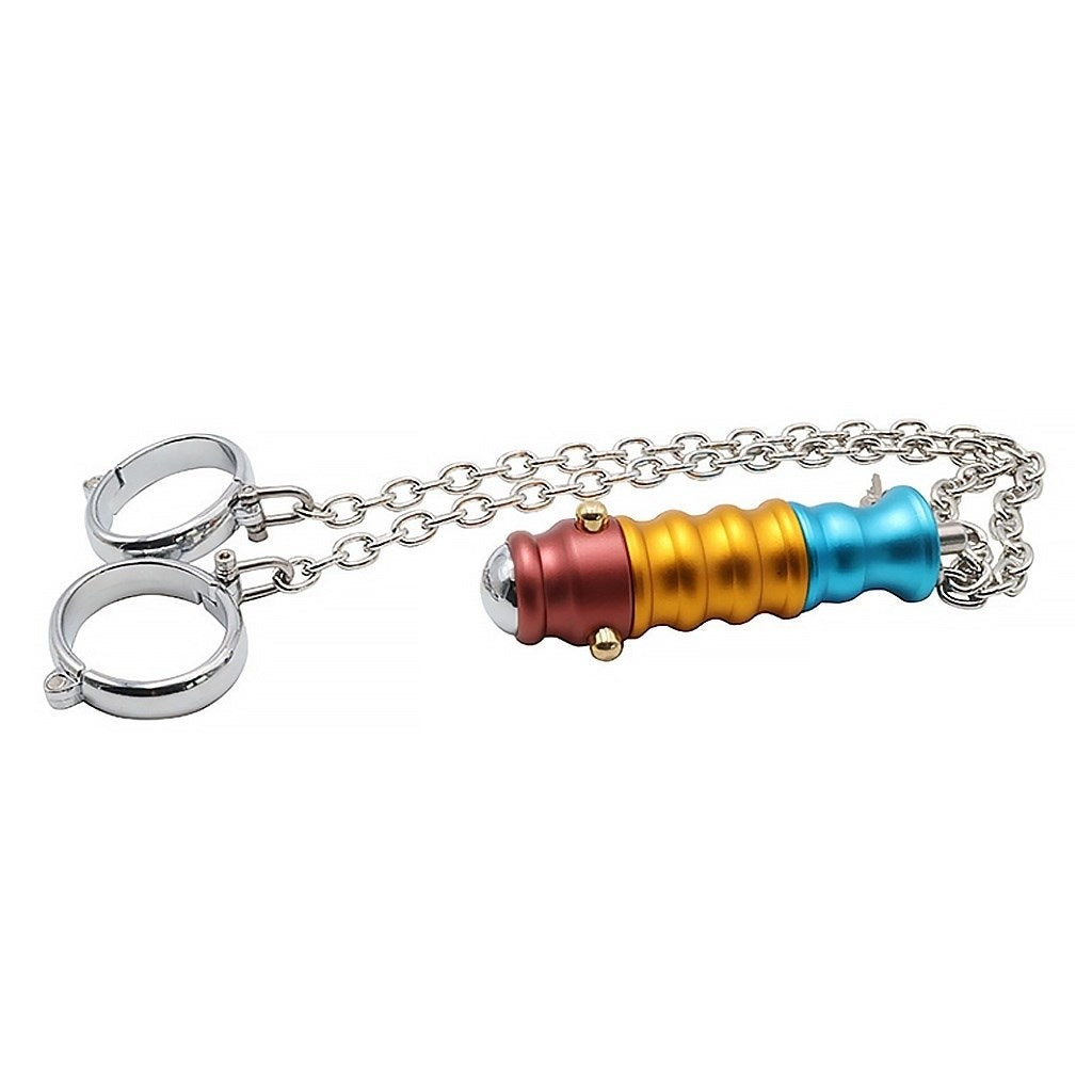Metal Handcuffs Anal Plug With Chain Master Slave 
