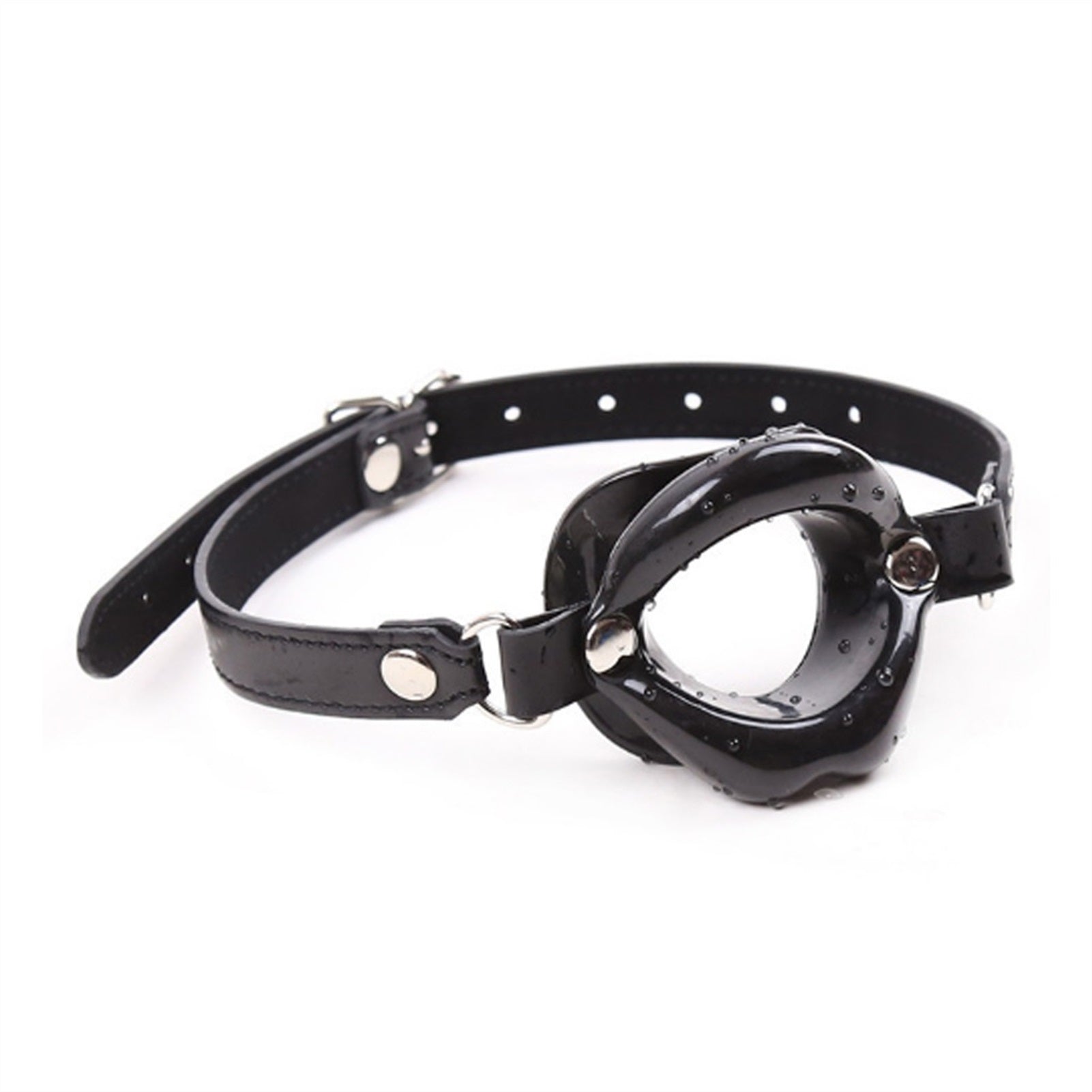 Couple's Silicone Mouth Ball Sexy Oral Leather Lip