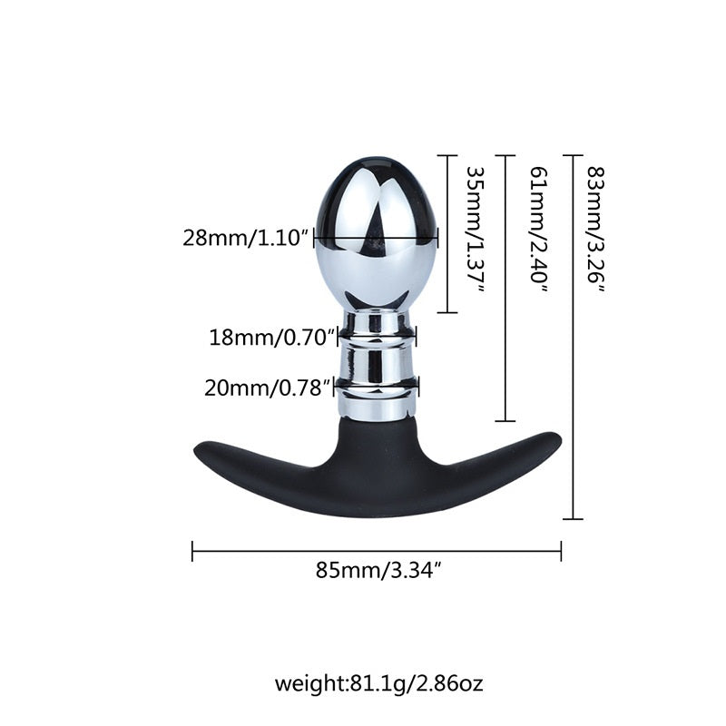 Anal Plug Trainer Kit, 6 PCS Metal Butt Anal Plugs