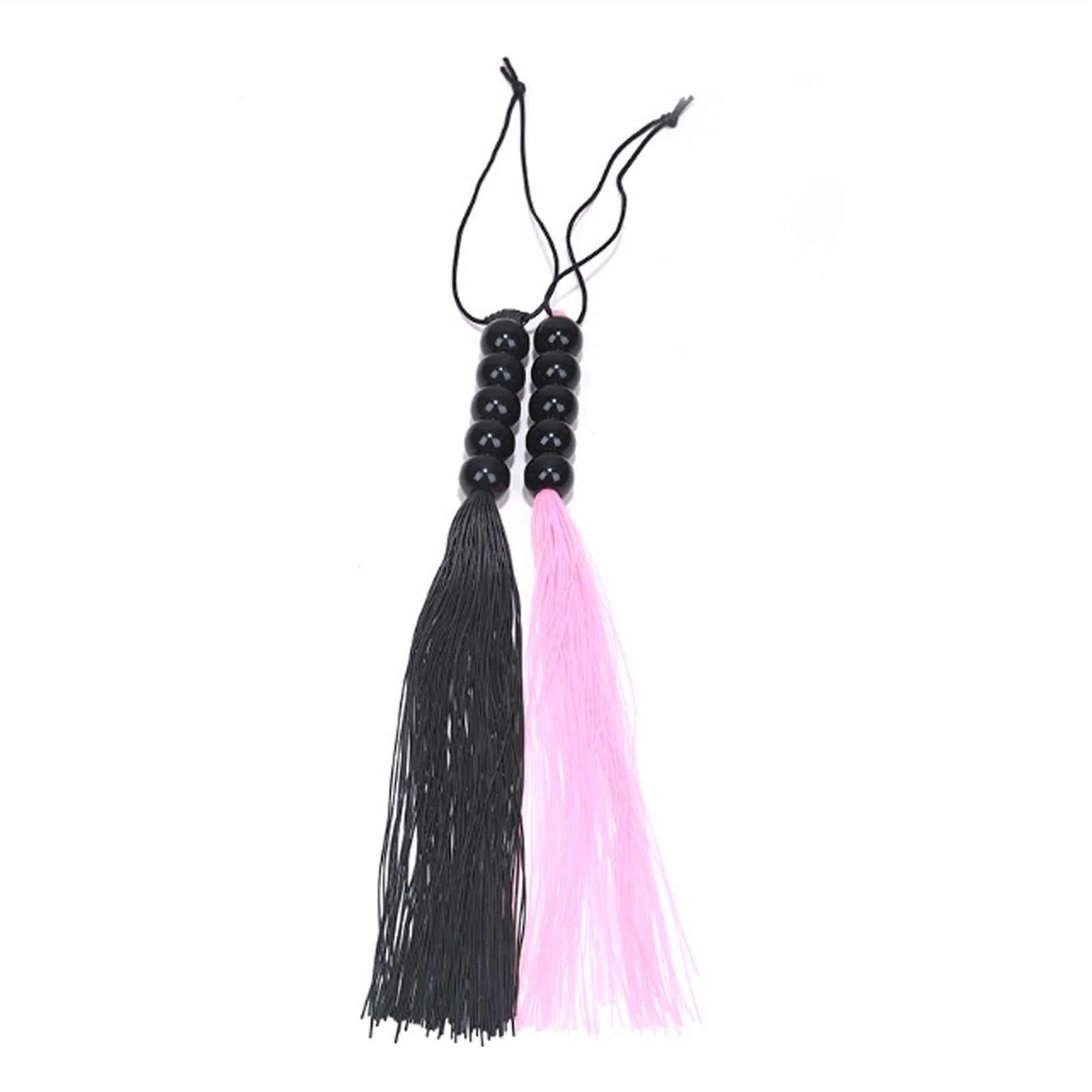 6 Beads Silicone Elastic Wires Tassels Horse Whip 