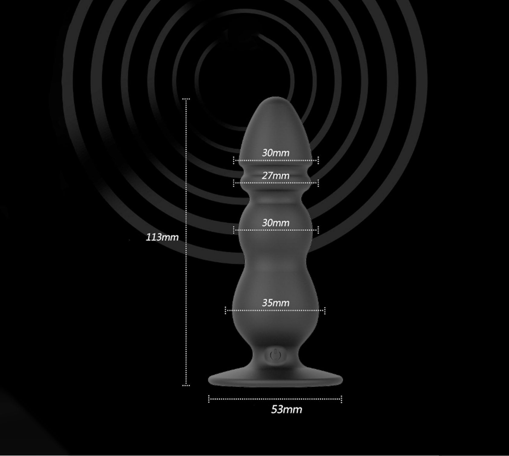 10 Frequency Vibration Anal Plug Backyard Wireless