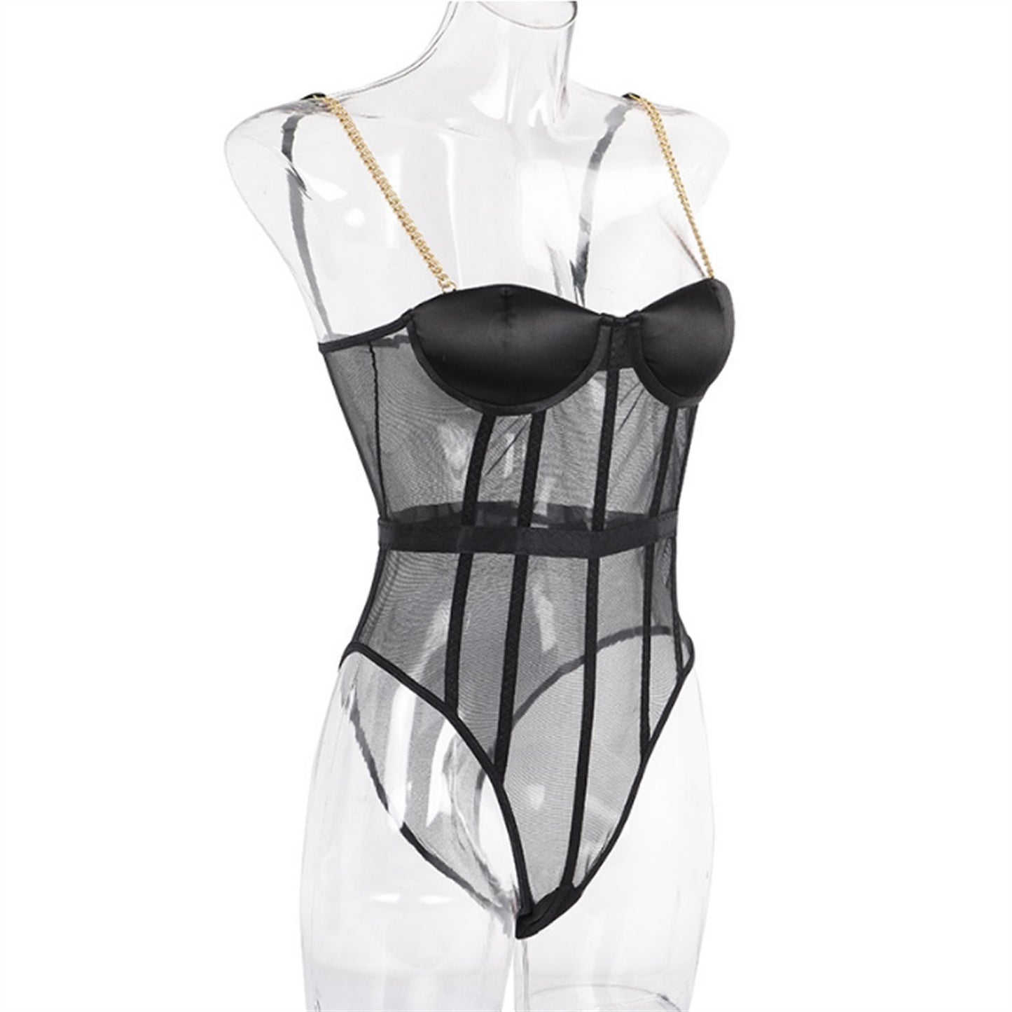 Floral Lace Thong Bodysuit Sexy Teddy Lingerie For