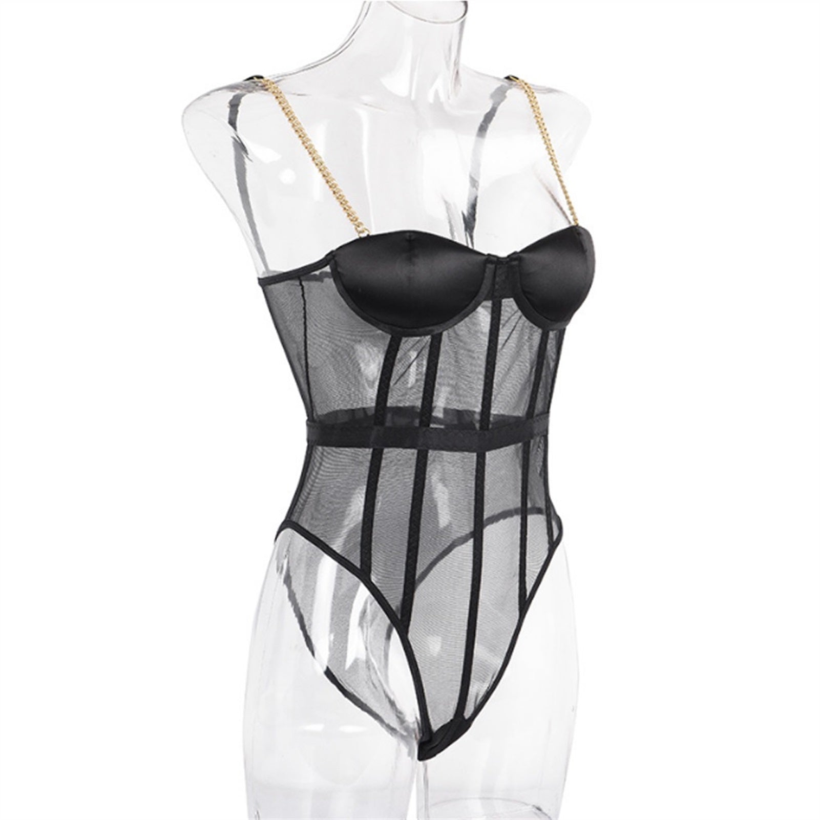 Floral Lace Thong Bodysuit Sexy Teddy Lingerie For