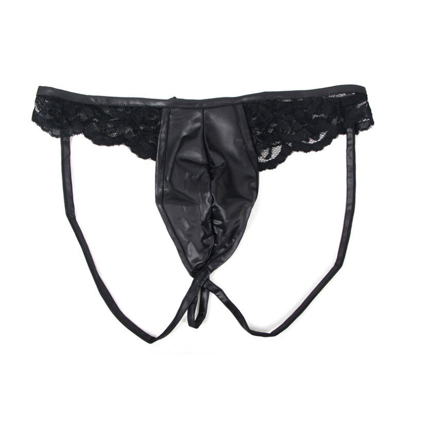 Men's Large Size Sexy Patent Leather Imitation Lea