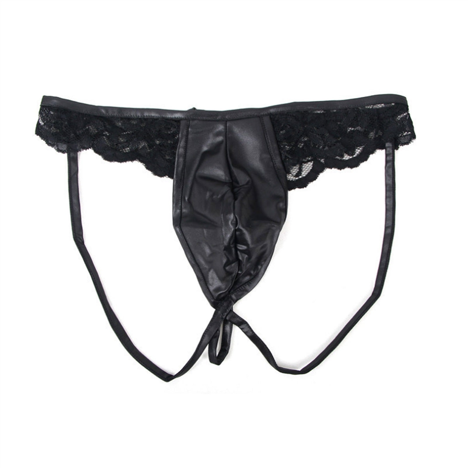 Men's Large Size Sexy Patent Leather Imitation Lea