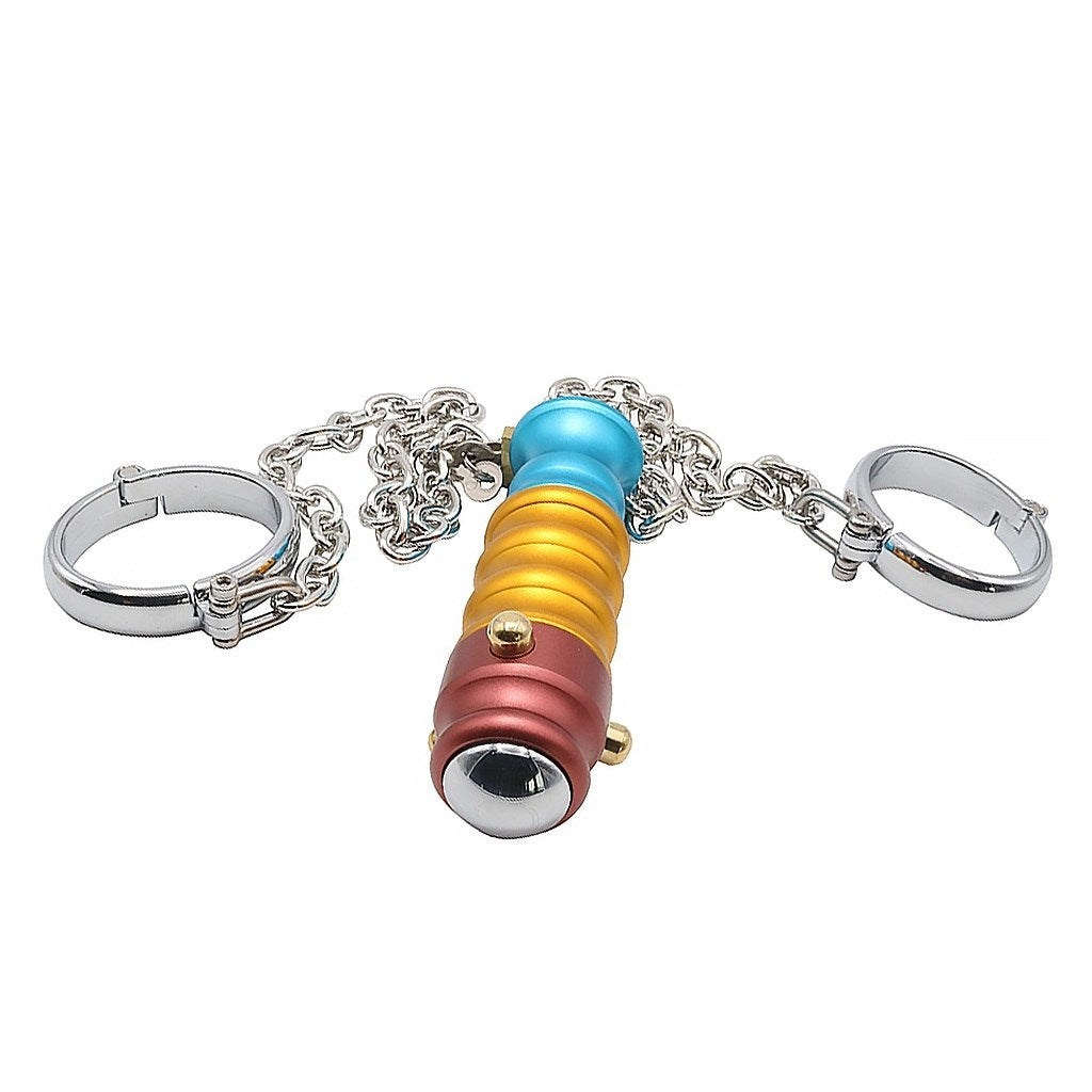 Metal Handcuffs Anal Plug With Chain Master Slave 
