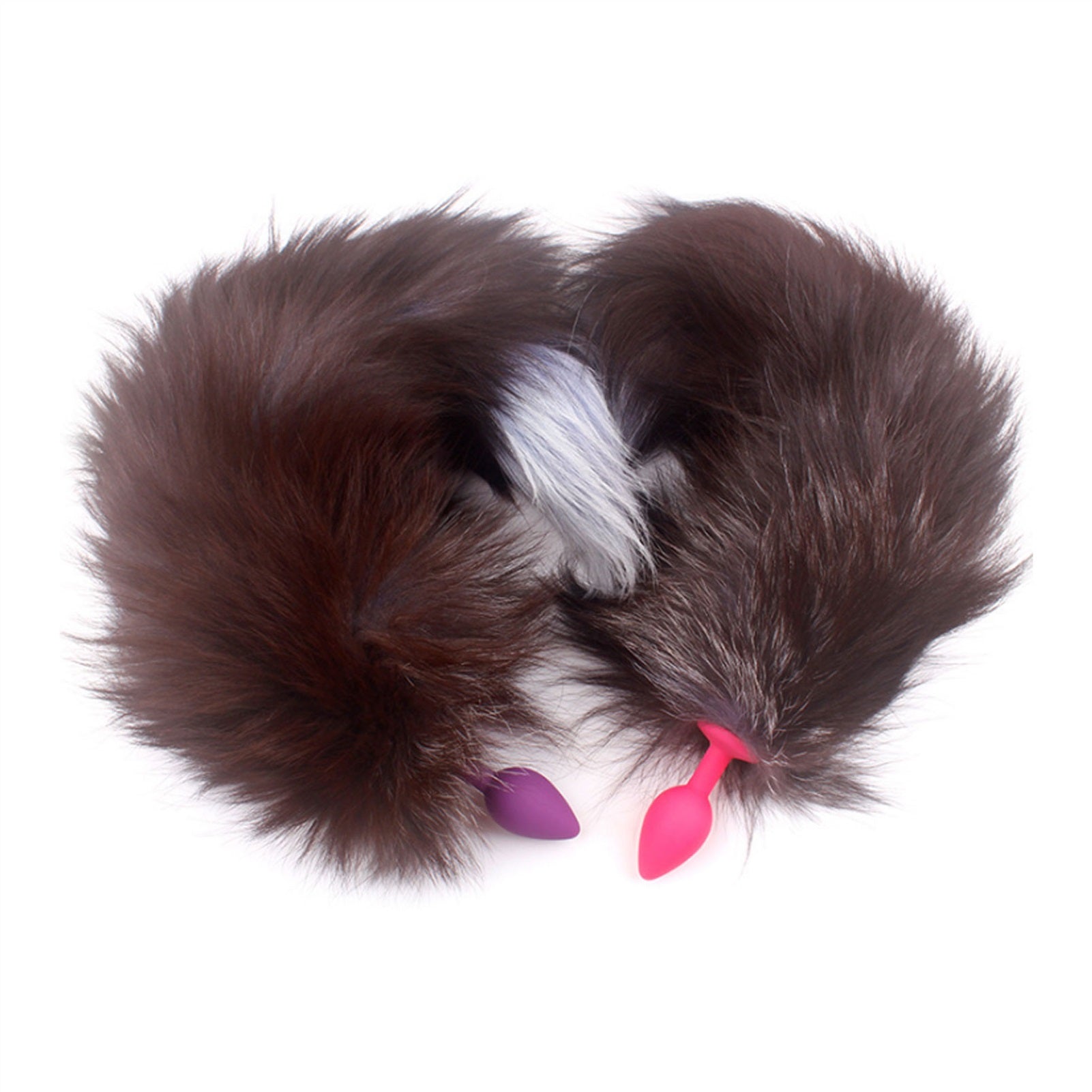 Fox Tail Artificial Fur Stainless Steel Crystal Je
