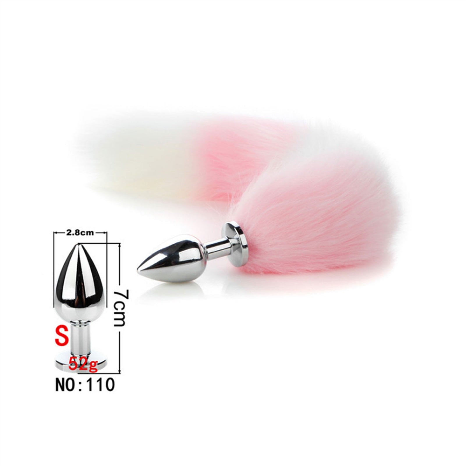 Three Pieces Set Faux Fox Tail Anal Plug Ear Hairp