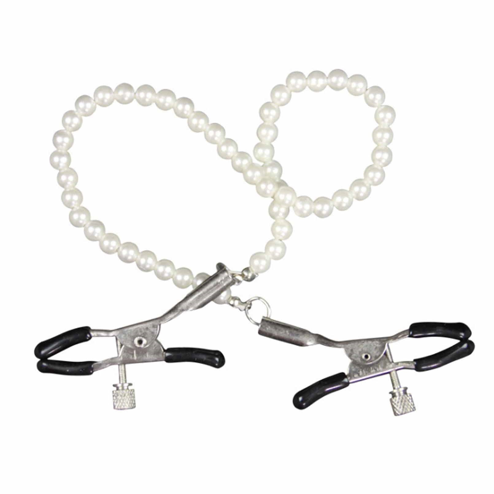 1 Pair Nipple Clamp Rings Flower Non Pierced pearl