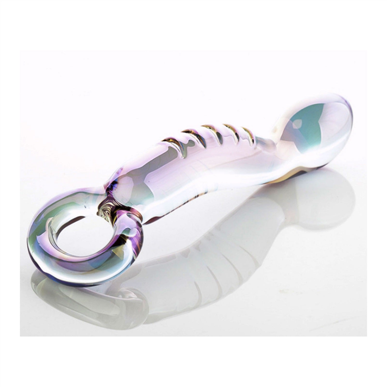 Crystal Glass Adult Toy Metal Anal Plug Ring For C