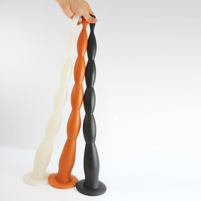 Super Long Anal Plug Dildo, Flexible Liquid Silico