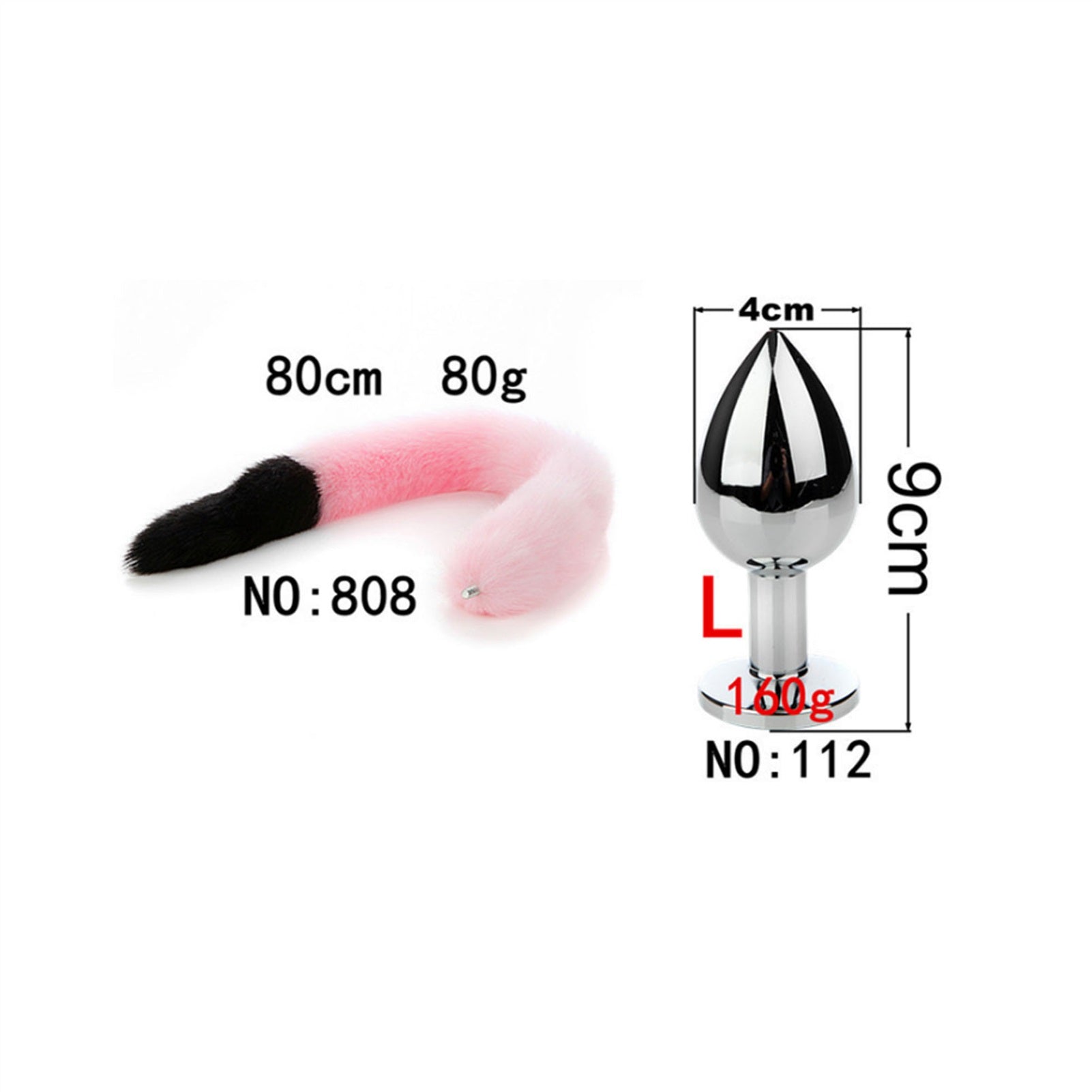 Removable Imitation Fox Tail Anal Plug For Couple 