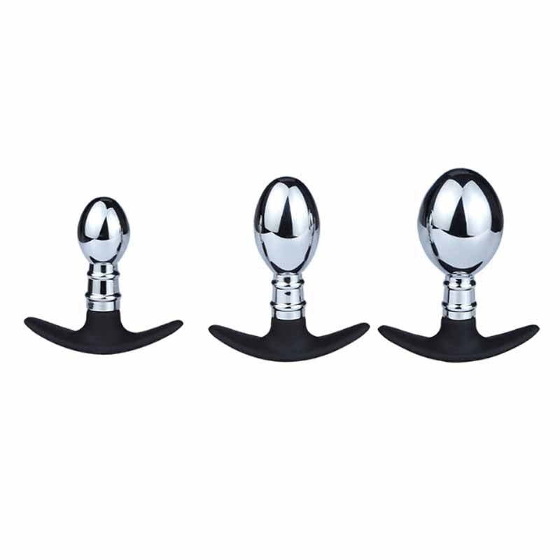 Anal Plug Trainer Kit, 6 PCS Metal Butt Anal Plugs