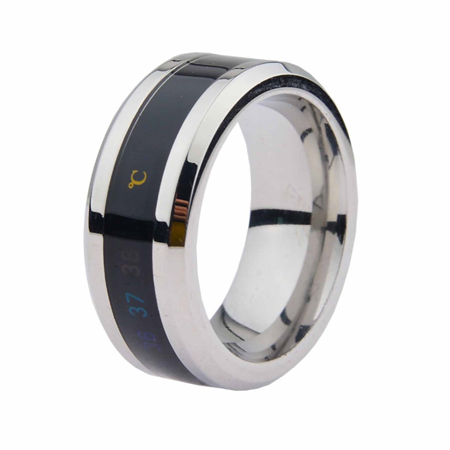 Stainless Steel Fluorescent Male Cock Ring Penis L