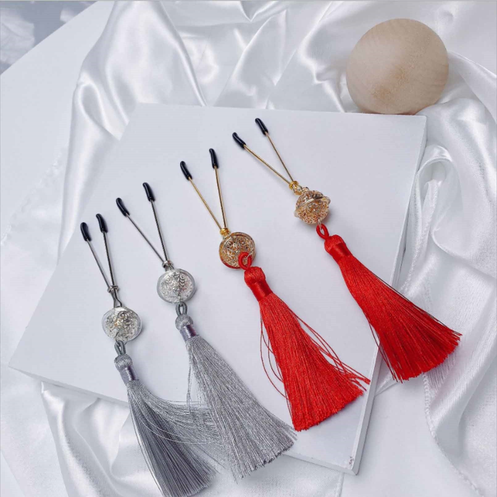 Palace Bell Metal Tassels Pendant Nipple Clamps Cl