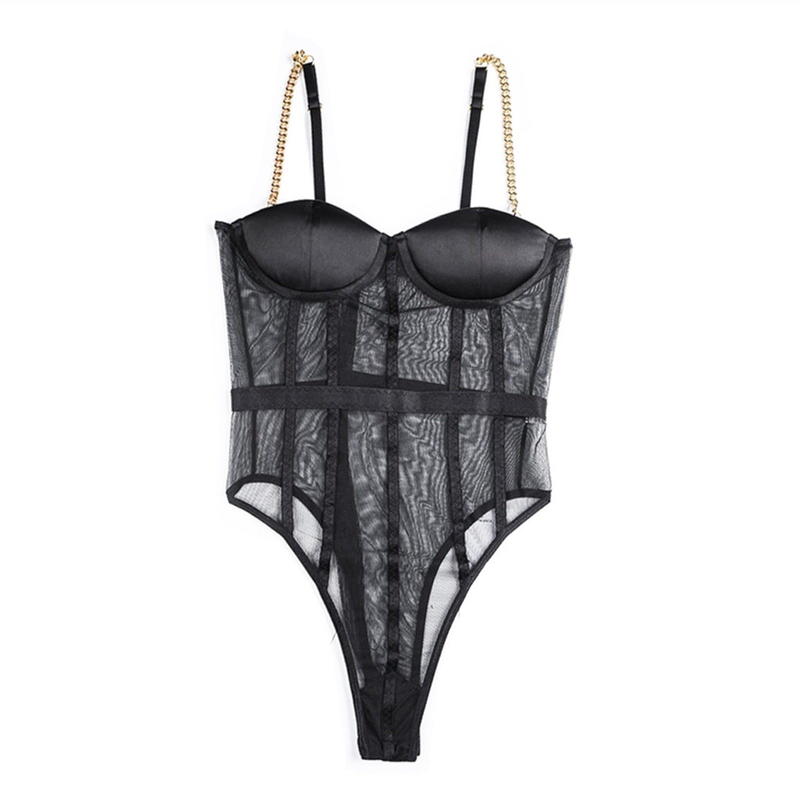 Floral Lace Thong Bodysuit Sexy Teddy Lingerie For