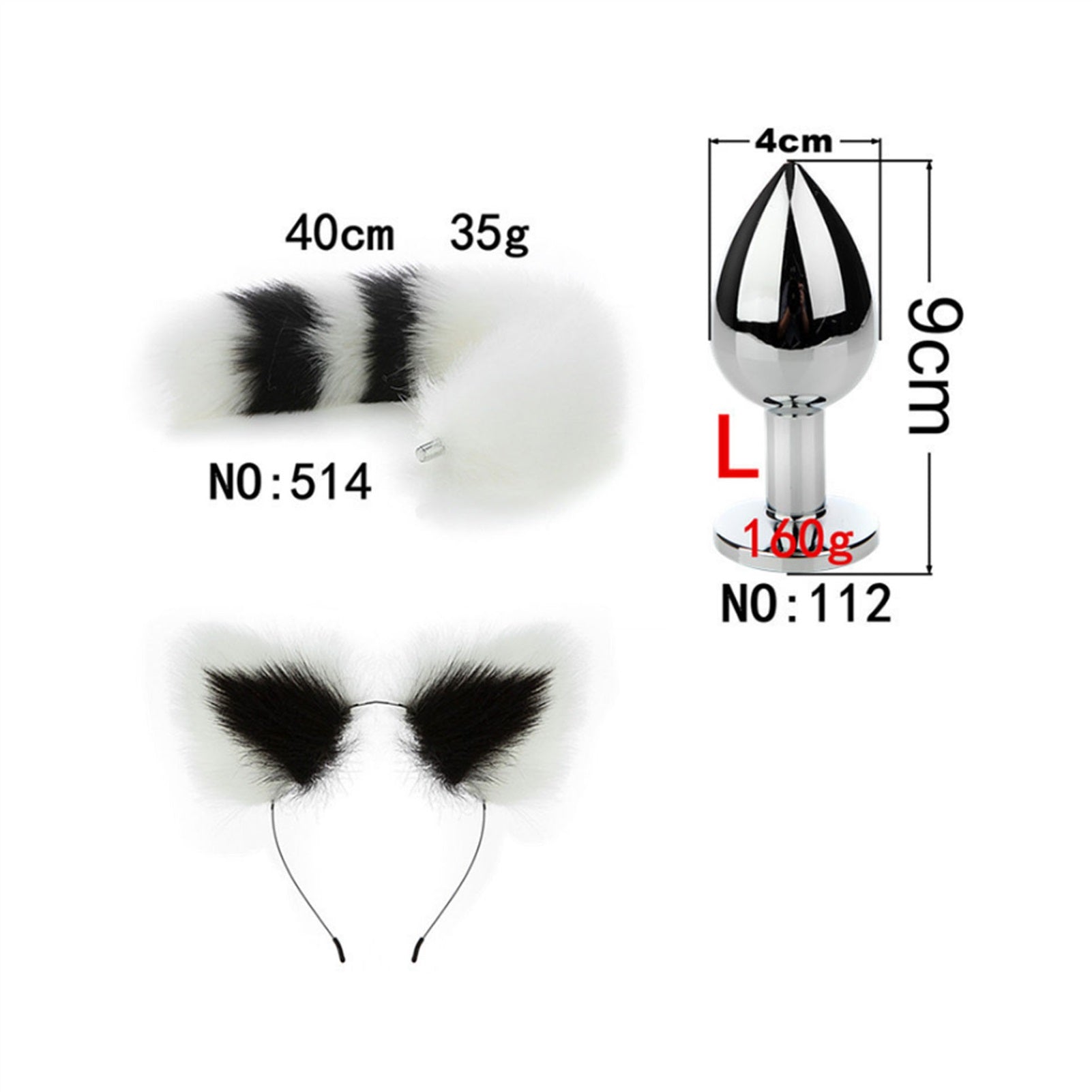Faux Fox Tail Anal Plug Ear Hairpin Set Cosplay Ad