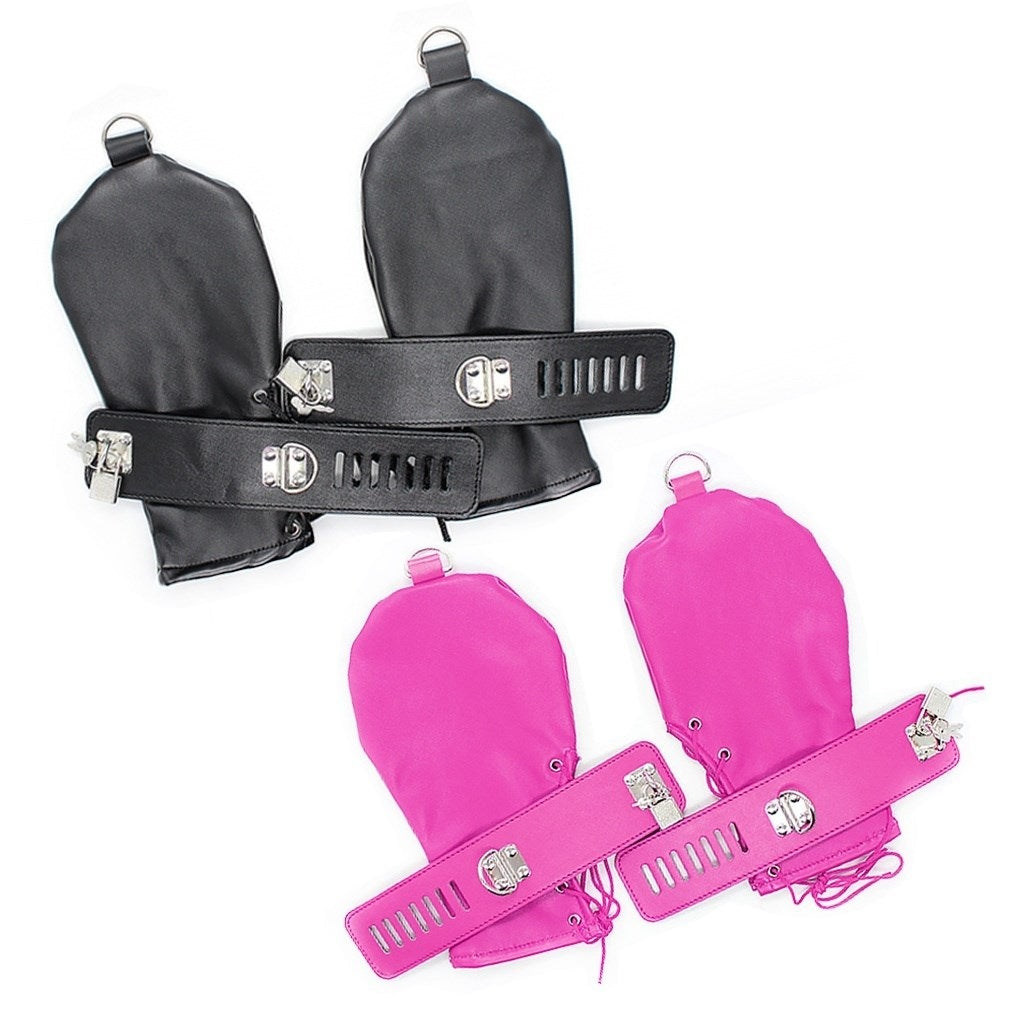 PU Leather Adjustment Handcuffs Multifunction Dog 