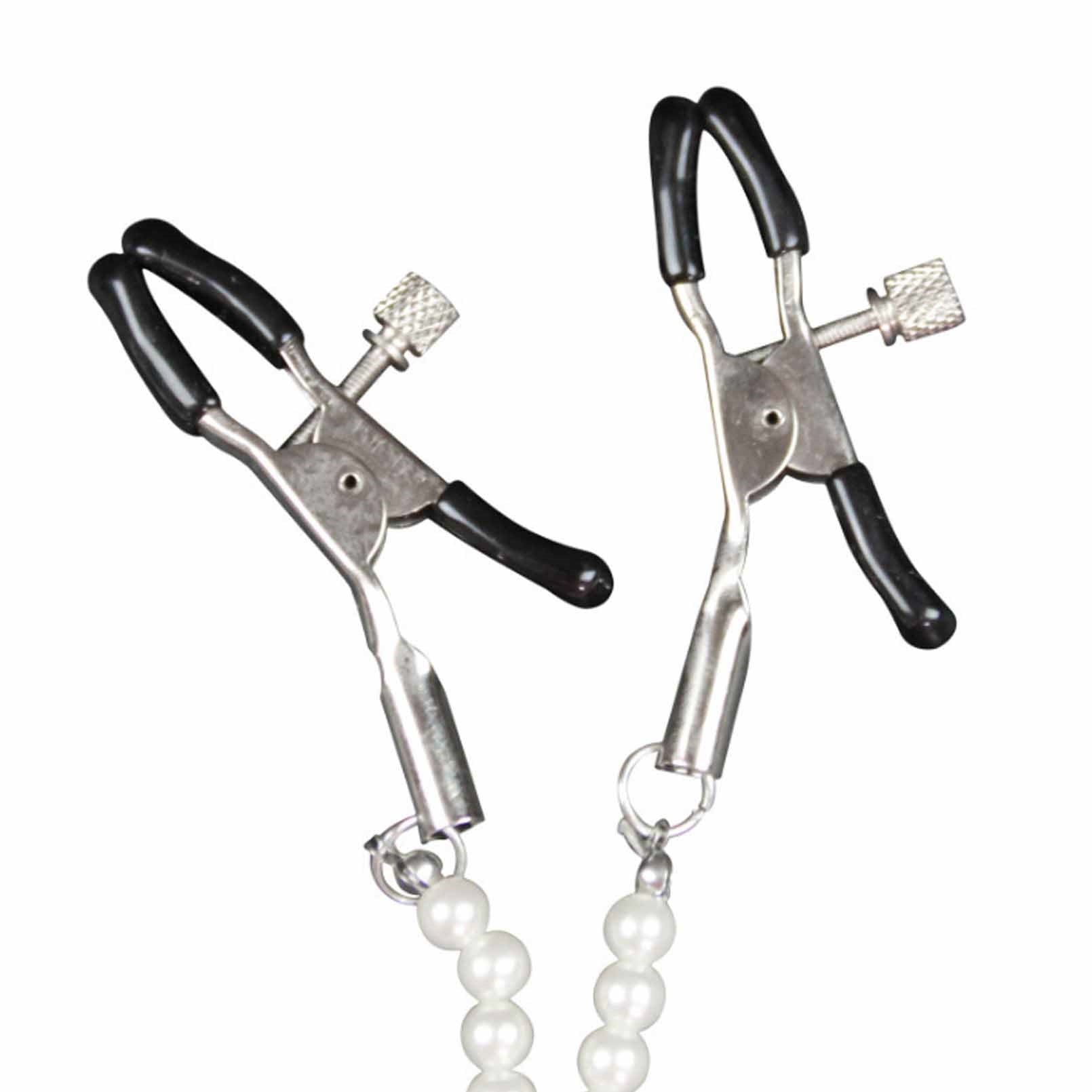 1 Pair Nipple Clamp Rings Flower Non Pierced pearl
