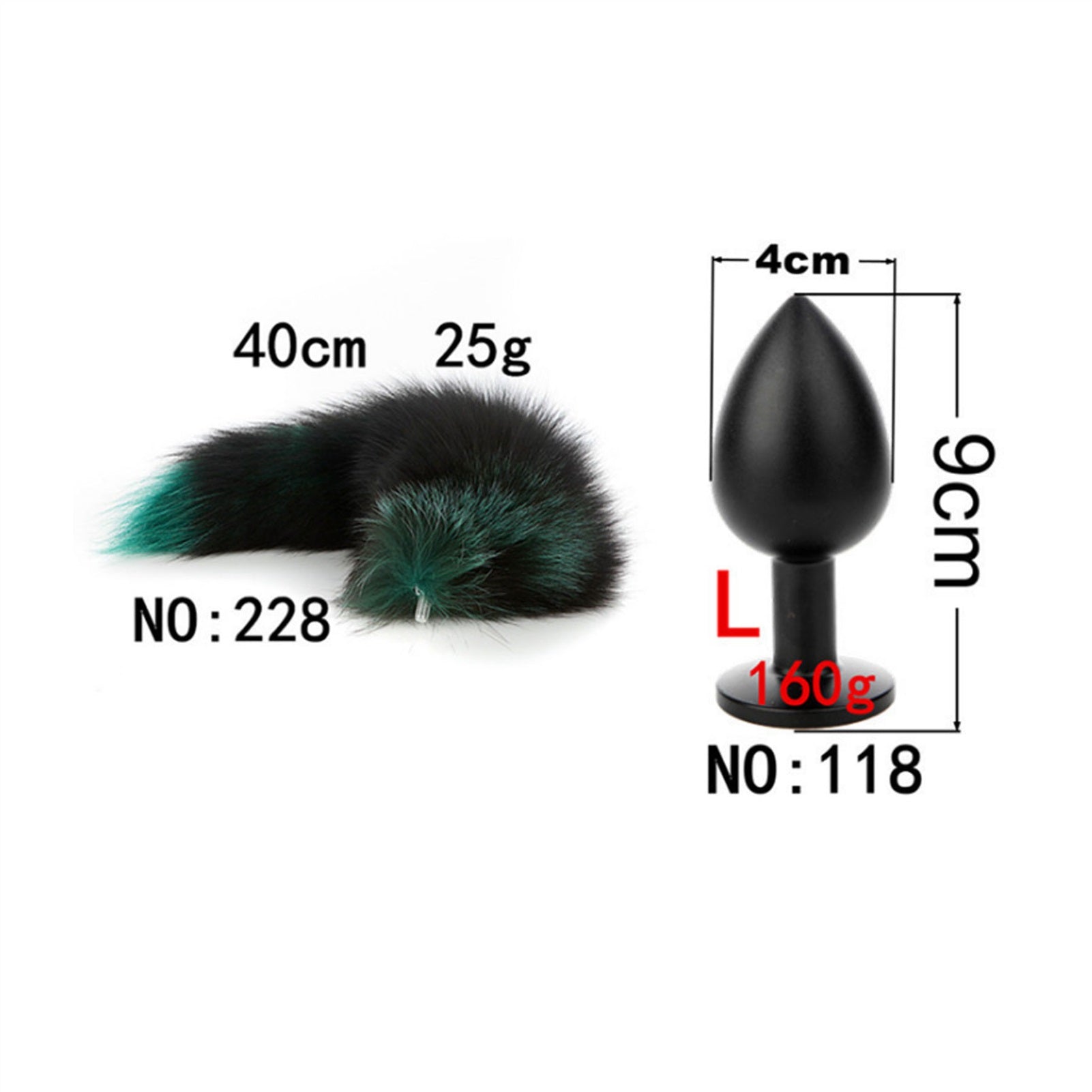 Removable Imitation Fox Tail Anal Plug For Couple 