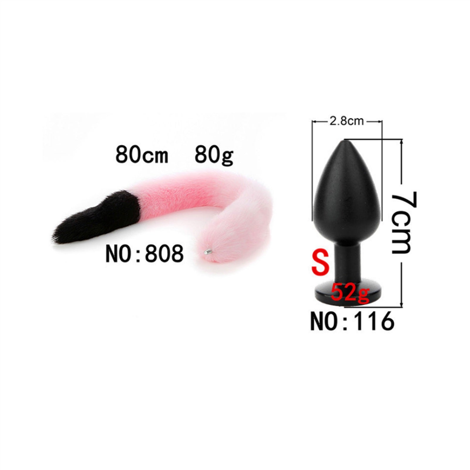 Removable Imitation Fox Tail Anal Plug For Couple 