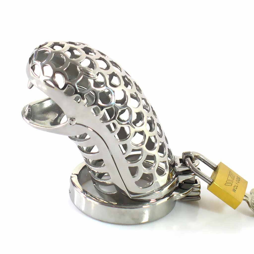 Male Stainless Steel Cage Breathable Virginity Loc