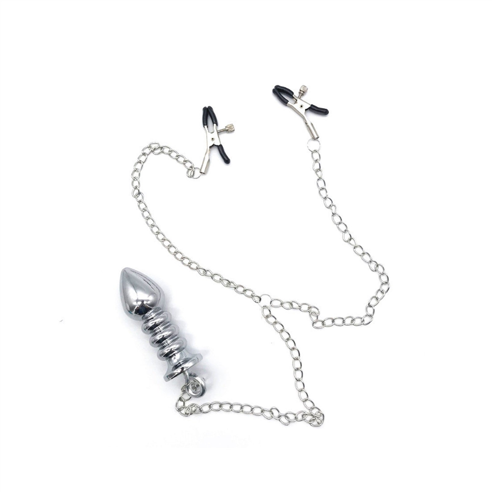 Long Chain Metal Nipple Clamp Female Clamp Plug Je