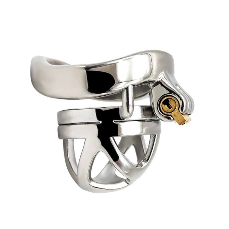 Male Chastity Device Stainless Steel Cock Cage Rin