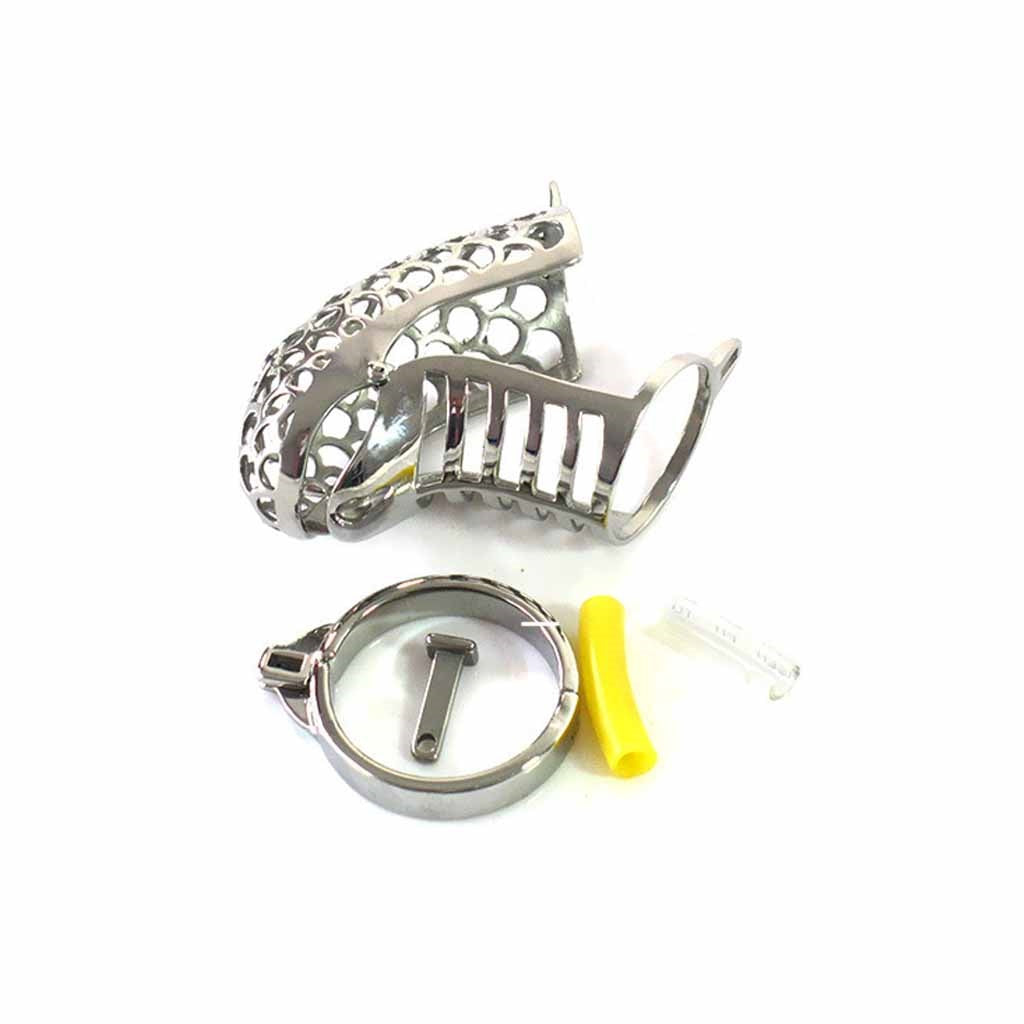 Male Stainless Steel Cage Breathable Virginity Loc
