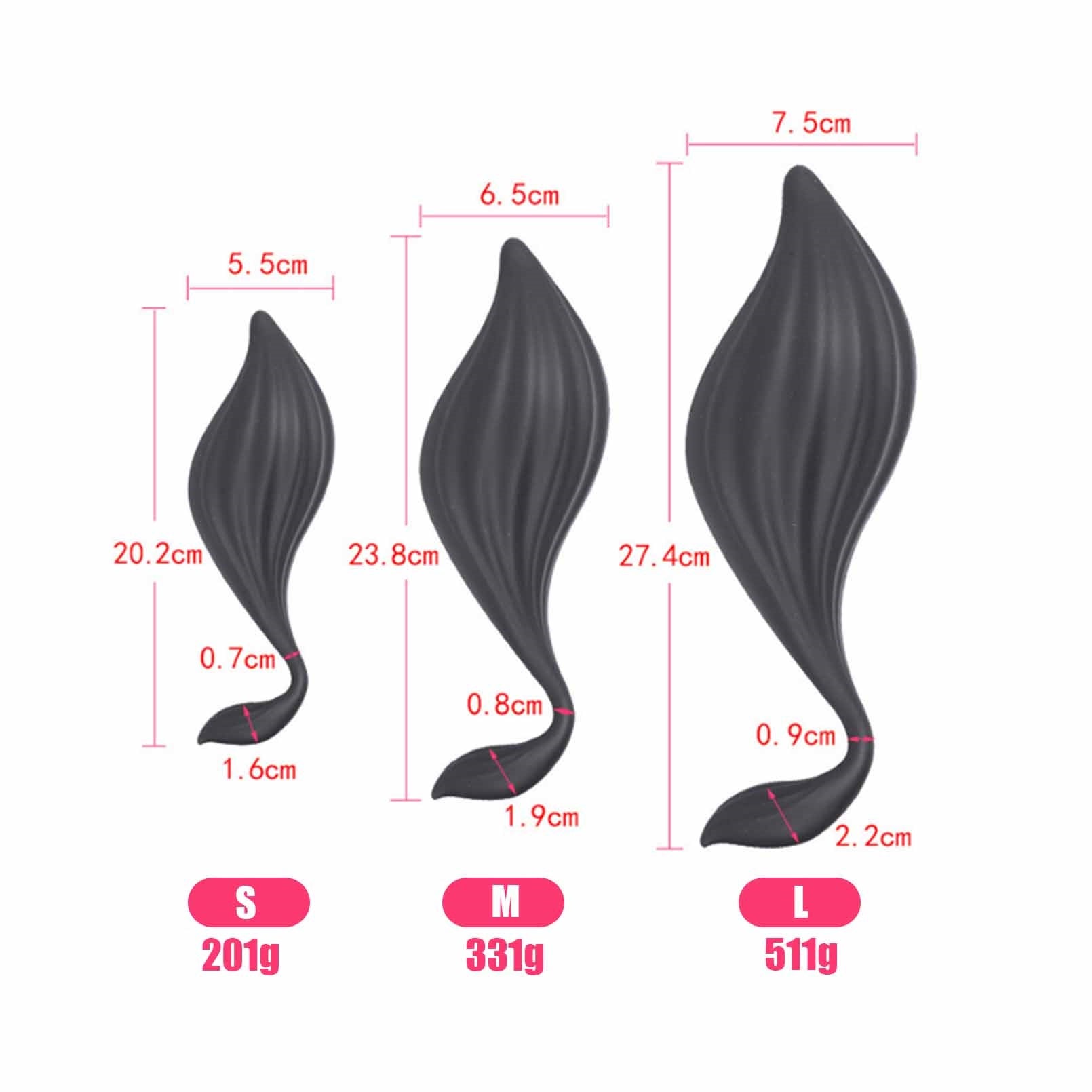 Sexy Toys 5 PCS Anal Plug Set Medical Silicone Sen