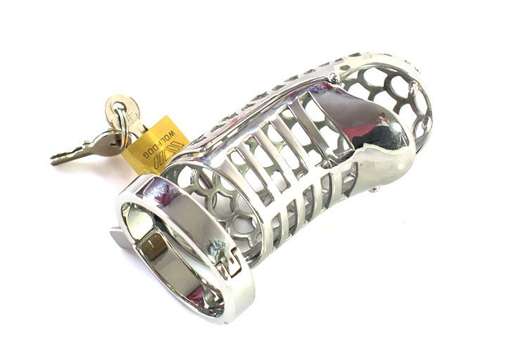 Male Stainless Steel Cage Breathable Virginity Loc