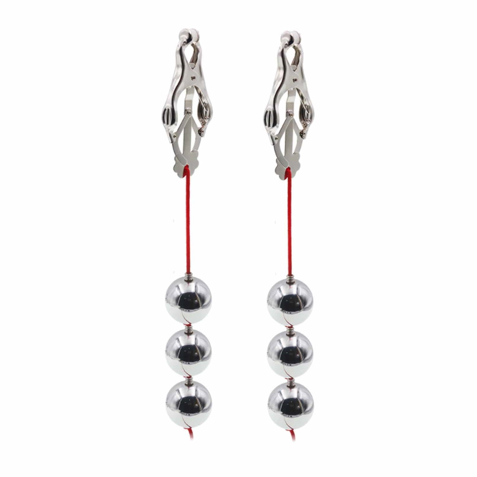 Solid ball Metal Clip Nipple Clamps With Screw Non