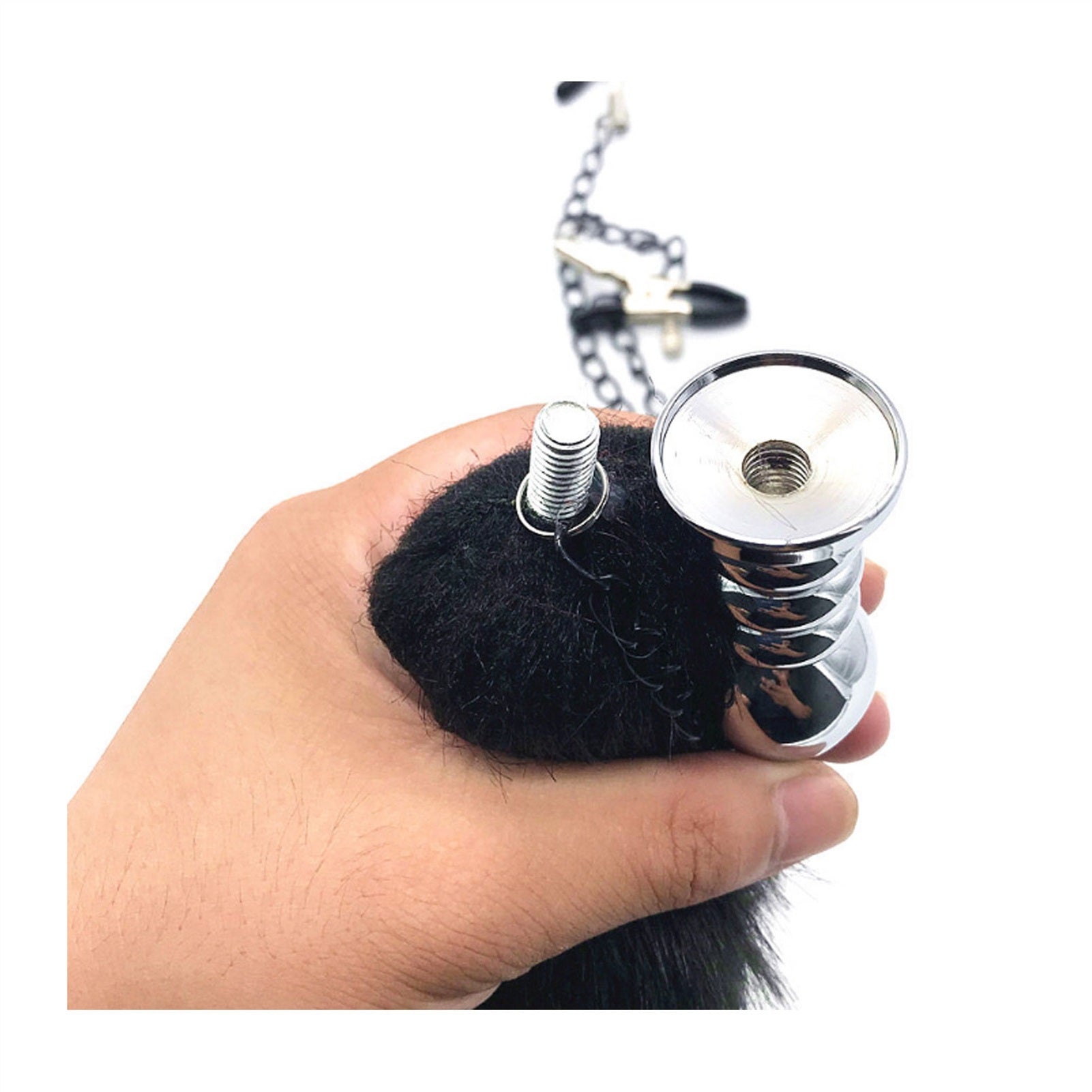 Long chain tail metal clamp nipple clamp female cl