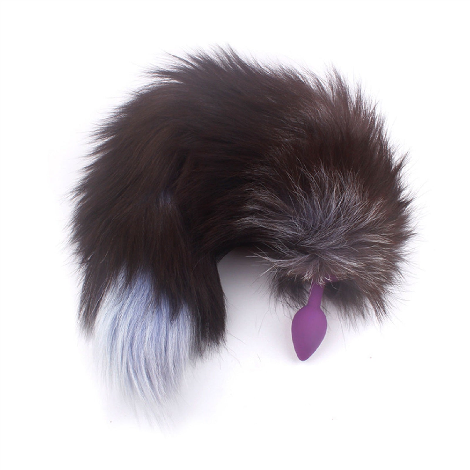 Fox Tail Artificial Fur Stainless Steel Crystal Je