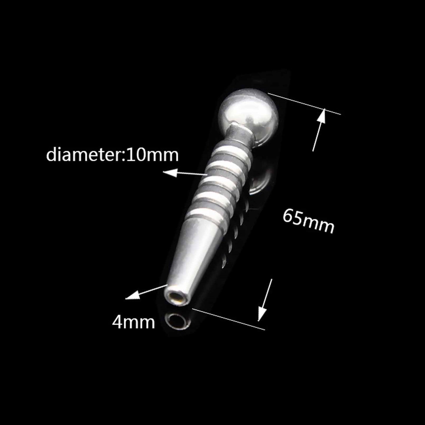 Male Beaded Dual Ribbed Urethral Sound Catheter Pl