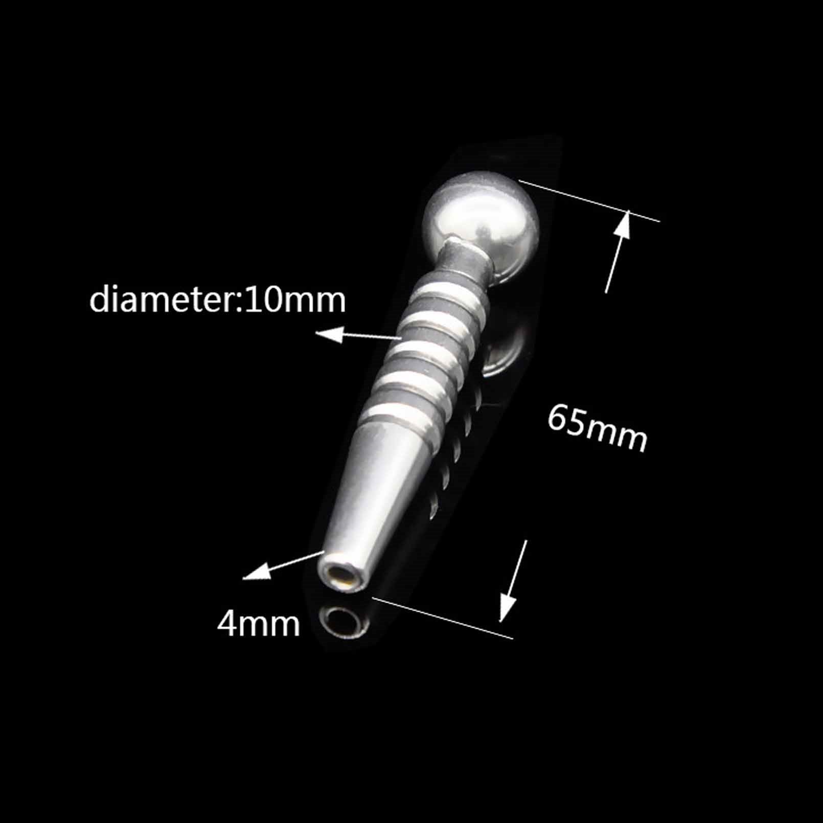 Male Beaded Dual Ribbed Urethral Sound Catheter Pl