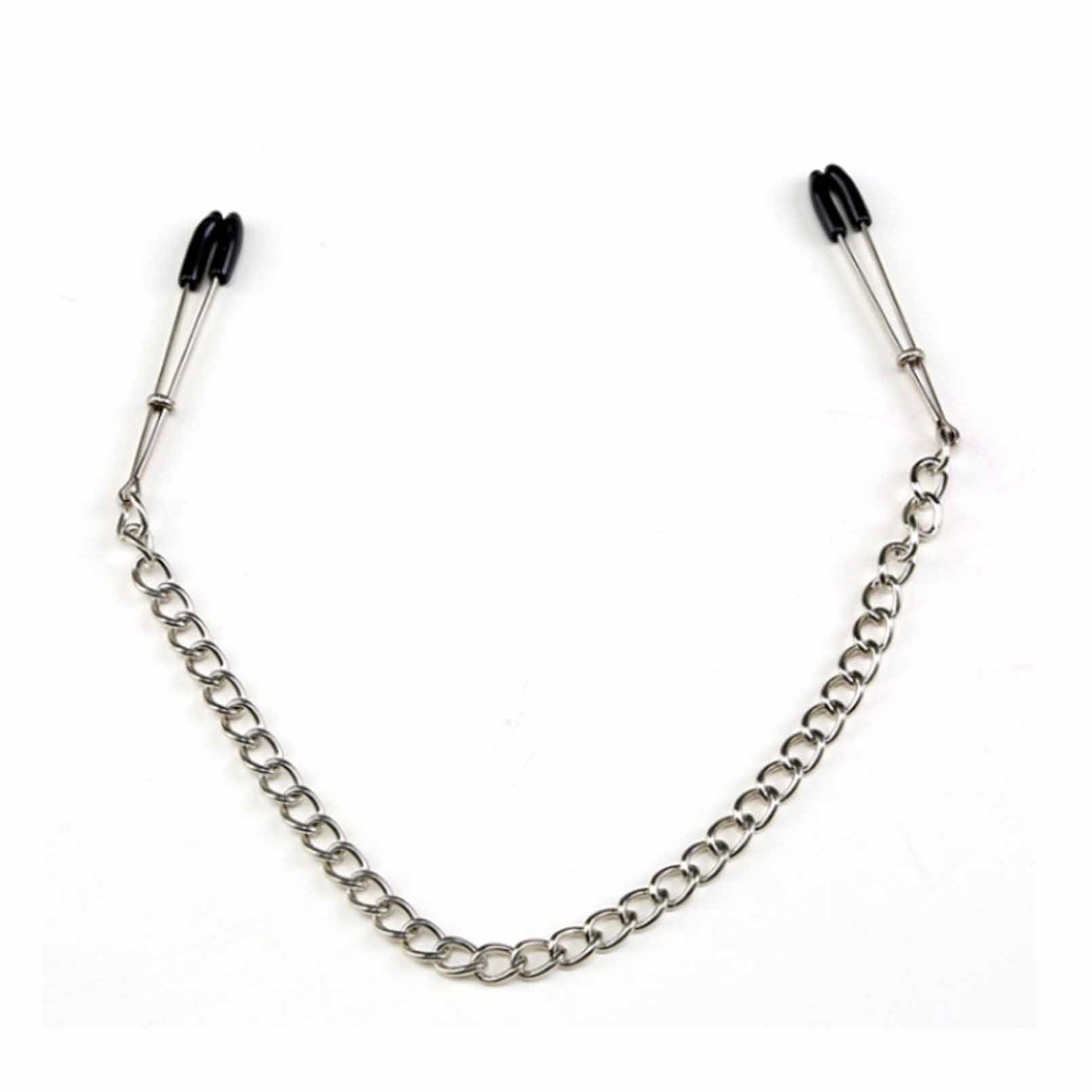 Adjustable Nipple Noose With Chains Faux Body Pier